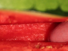 Muscular Stud Fucks and Cums on Watermelon