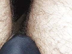 Cumming handfree in my thongs while fucking my ass with dild