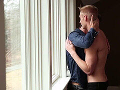 tattoo lad anal sex and cum shot