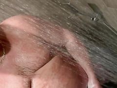 Shower wank uncut