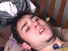 Kade slips his cock deep in Dexters ass and pounds him hard
