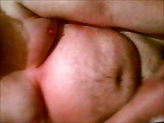 Mature bear spunks over my cock