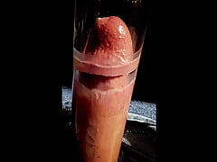 Pump strokes and sucks out the cum