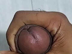 Hand job on bathroom cumout show