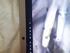 Blinggirl gets tossertims spunk all over her pussy