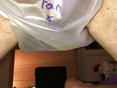 Pissing through my cottton panties into my plastic panty