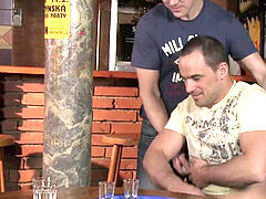 heterosexual bartender rides his first homosexual prick