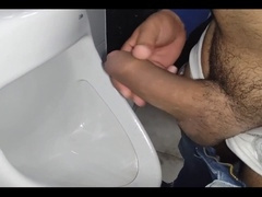 Public cum dump at the mall shower for first-time gay barebacker
