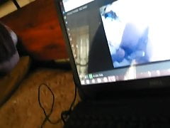 Stranger jerks off on Natasha's ass