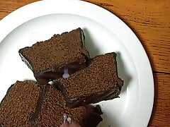 chocolate cake with cum