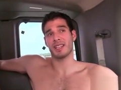 Amateur stud fucking gay ass for the first time in the bus