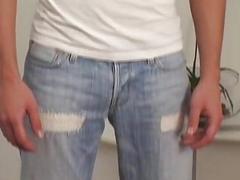 Naughty jock showing his beautiful feet off