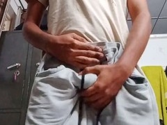 Cute bubble butt guy gives a hand to a hung buddy