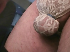 Lace Panty Ball Pouch Spanking