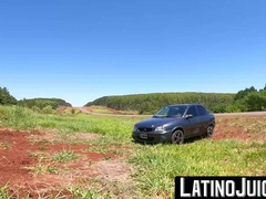 Skinny Latino twink Lorenzo Latin rides stud Leo hard dick 2