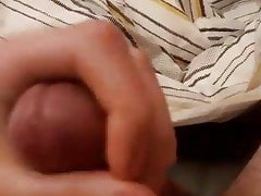 Andy wanking off his huge hard cock over me