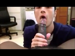 dude enjoys sucking a big black cock 4