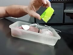 Wax and 2b estim cumshot