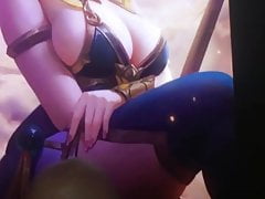 League Girl sexy lux cum Tribute Big breasts