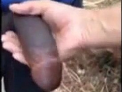 Playing with big black cock 6