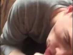 Twink Swallows Big Cock, Amateur Blowjob Video