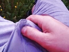 Pee fountain on shorts