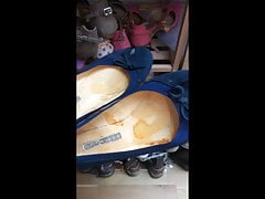 Cum on GF Blue Flat Ballerinas (3. Shot)