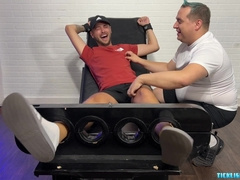 Teddy Matt Dimitri suffers kittles hard-on milks while strapped up