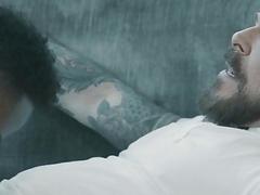 Hungry bear eats up a thigh black hole