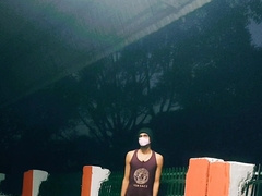 Uber-Sexy booty in public railway station spunking