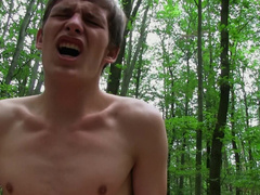 Czech boy filmed when he gives head for cash in outdoor scenes