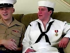 Young sailor studs suck each other off before hardcore fucking