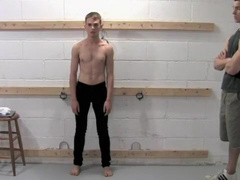 Sexy boy was tied up during casting and used