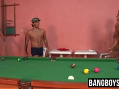 Beautiful young gays bareback pounding in wild foursome