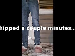 Wet jeans
