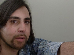 Bi-curious guy with a belly showing off on cam