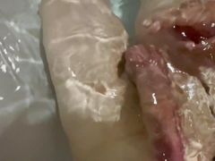 male masturbation bathroom with cum In the water Pov edition