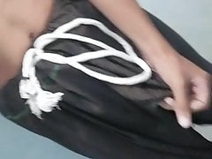 Pakistani boy showing his hairy dick.