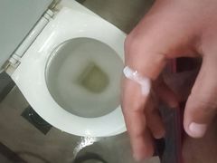 Jerking off in office washroom , Need a Horny Slut