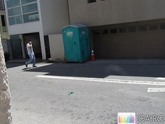 Public restroom violation with a freaky masturbator