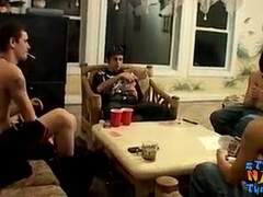 Heterosexual friends get together for a super hot fap off sesh