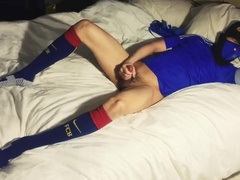 Football Jock Post-game Jerkoff: Cumming on Football Kit