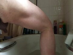 Foreskin washing in the bath