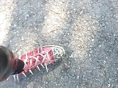 My red spike Converse Chucks