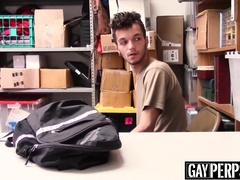 Young perp anally banged by an officer with a big dick