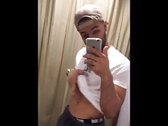 Big black guy jerking at Zara dressing room LOL