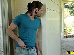 faggot stepbrothers masturbating & tearing up outdoors