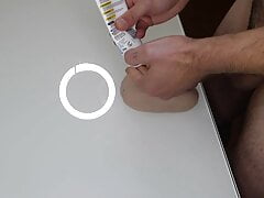 Big cumshot after fucking a sex toy