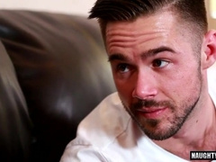 Jizzed on by two hot dudes in a hot threesome with a big, juicy load to share