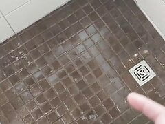 Cumshot under Shower